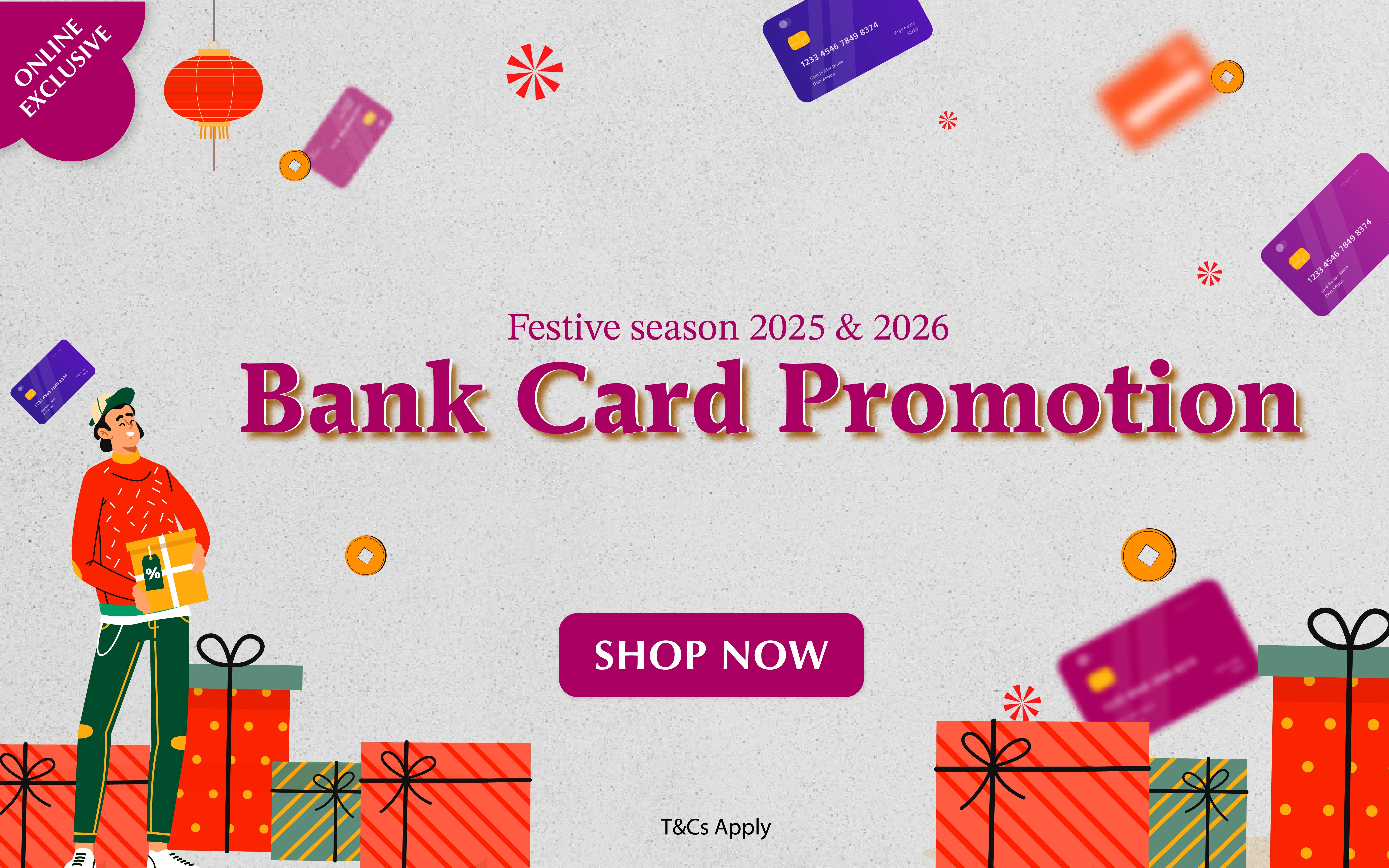 BANK CARDS FESTIVE DEAL